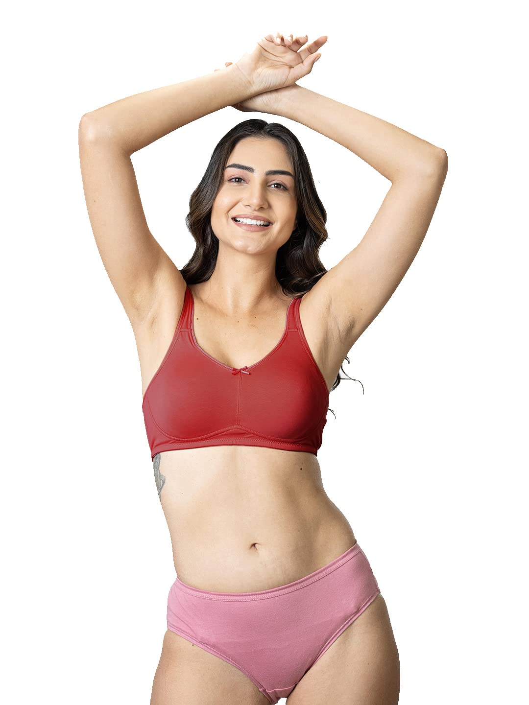 Lyra 515 Valentina Full Covarage Solid Coloured Premium Cotton Moulded C-Cup Bra For Women