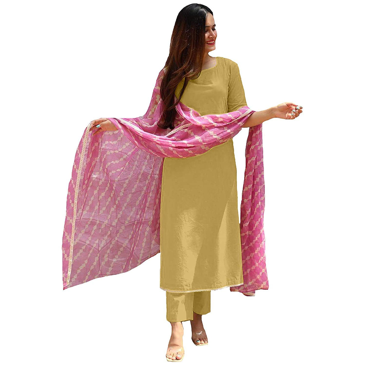 ANNI DESIGNER Womens Kurta and Palazzos & Dupatta