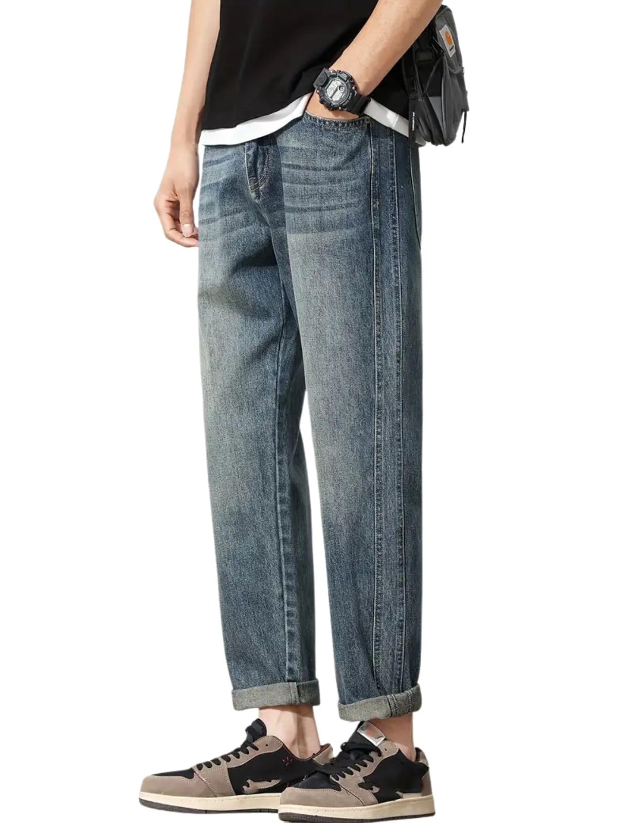 Greciilooks Jeans For Men Dark Blue