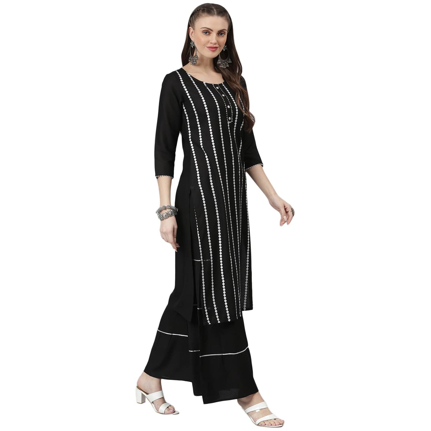 Stylum Women's Cotton Blend Rayon Kurta Set