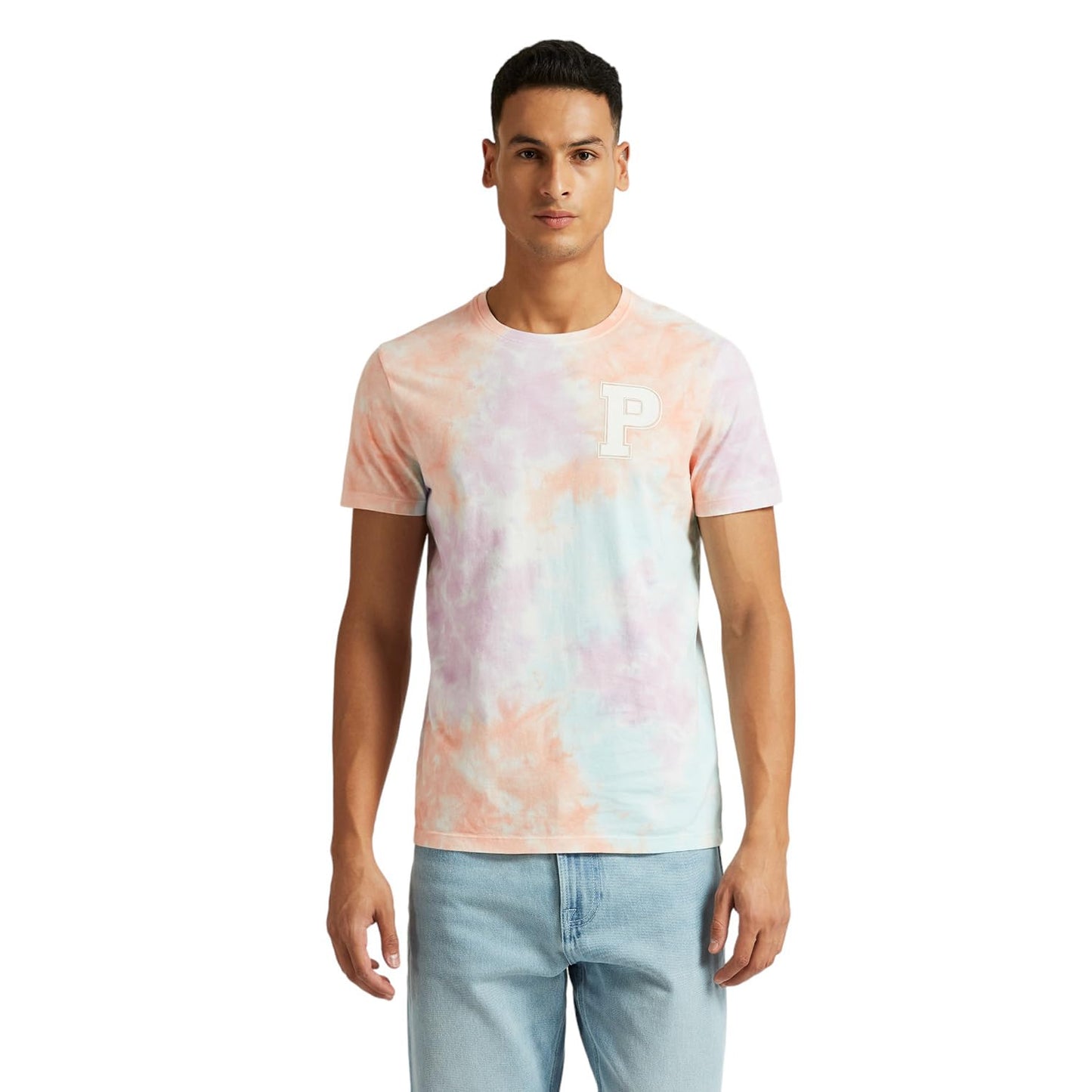 Pepe Jeans MenS Tie-Dye Slim Fit T-Shirt (Pm509540_Pink