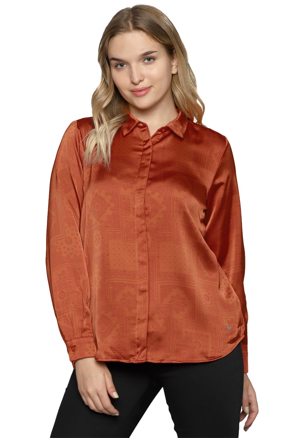 Allen Solly Women Regular Fit Printed Casual Full Sleeve T-Shirt
