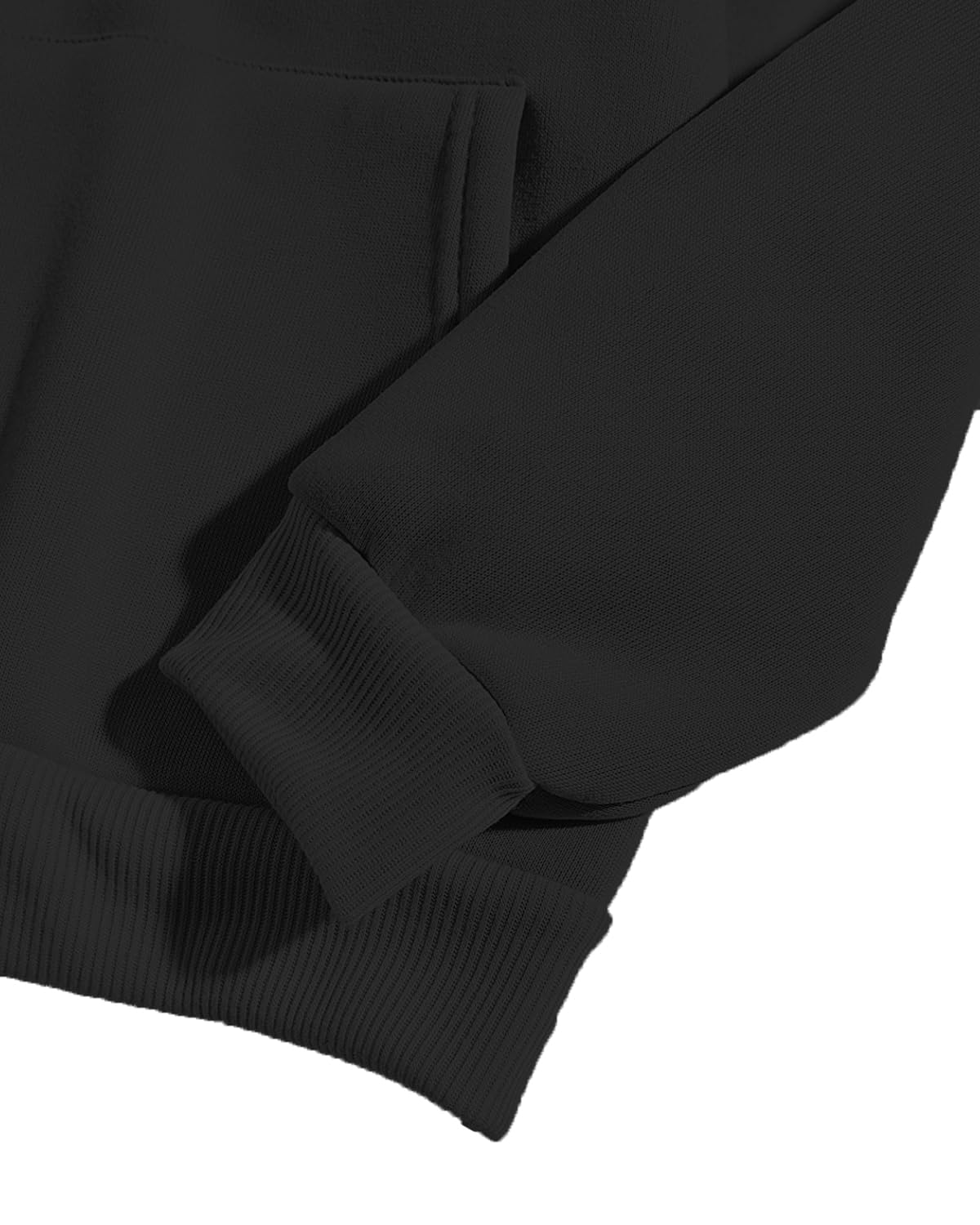 ADRO Men's Cotton Neck Hooded Sweatshirt (H23-M-FGT-BL-XL_Black)