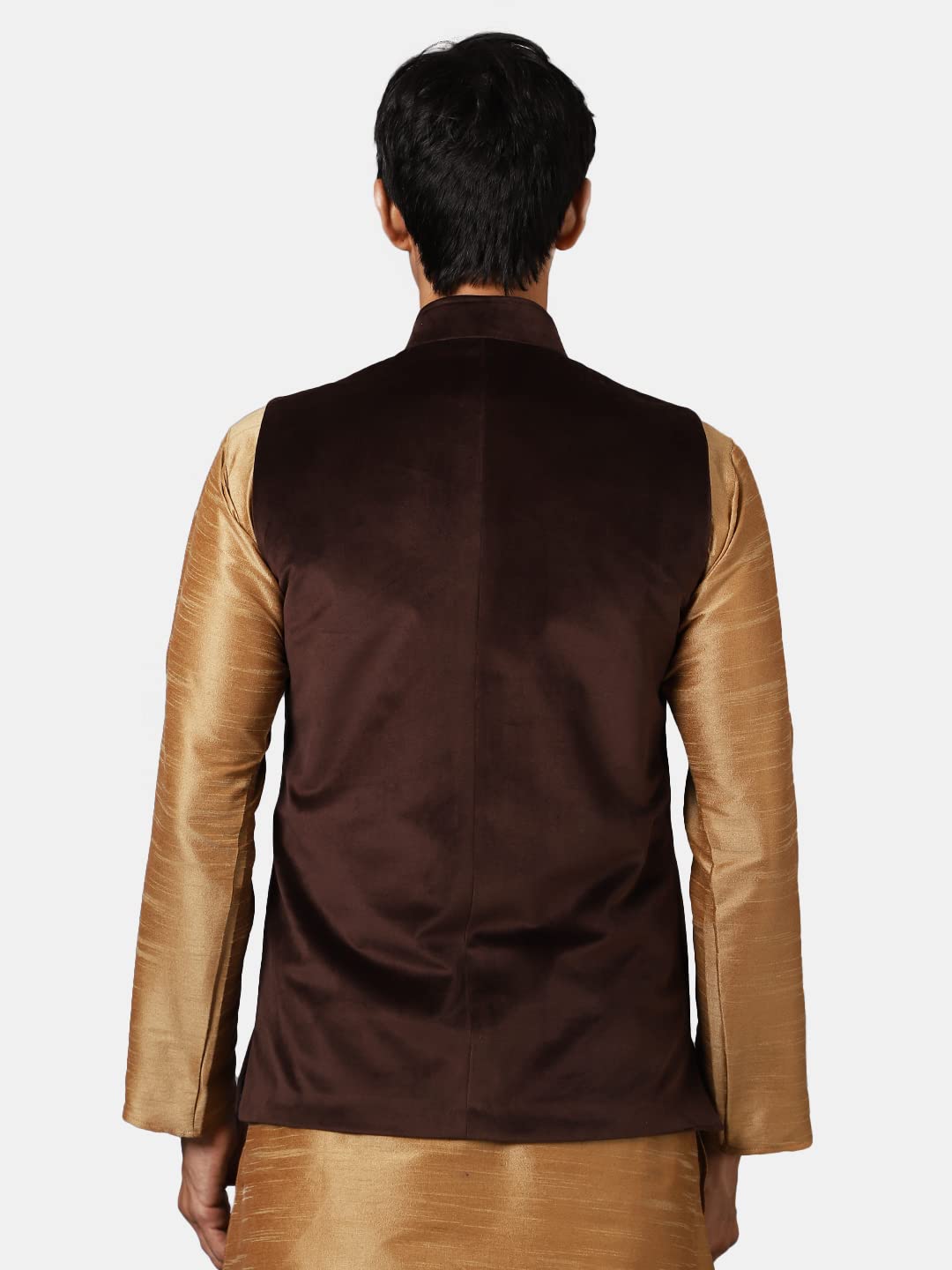 Wintage Men'S: Dust Free Cotton Velvet Brown Modi Nehru Jacket : 38/S