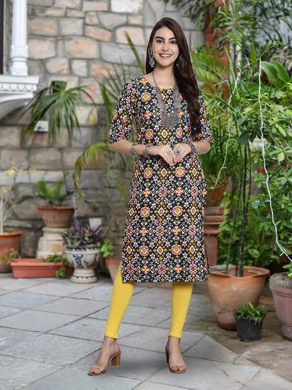 Pinkmint Festival Wear Printed Crepe KurtiS For WomenS Ll Ethnic Kurti Ll Comfortable Kurti (Pack Of 6)