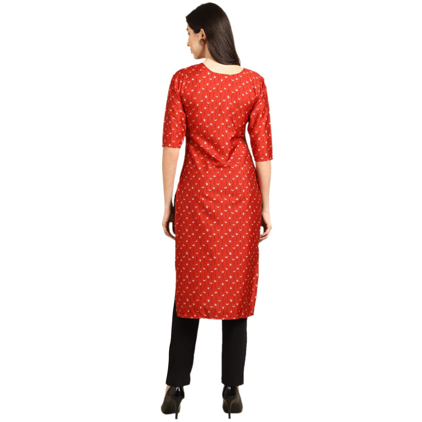Pinkmint Women'S Crepe Digital Print Straight Kurta Pack Of 6 Multicolour