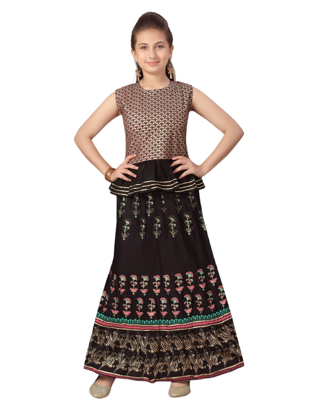 Aarika Girls Black Colour Lehenga Choli (Jly_My_Lch_K_67_Black_36)
