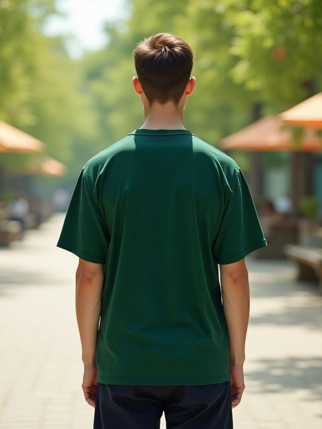 Nobero MenS Solid Oversized Fit T-Shirt (1M-Twts-R0039_Rainforest