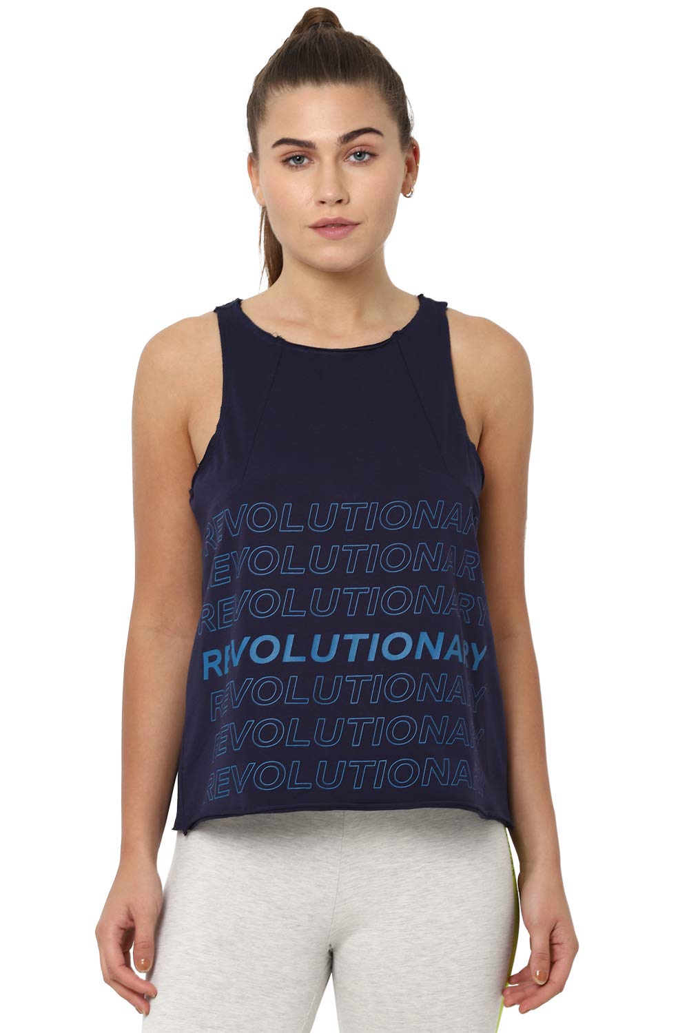 Allen Solly Women Regular Fit Printed Graphic Casual Cotton Top