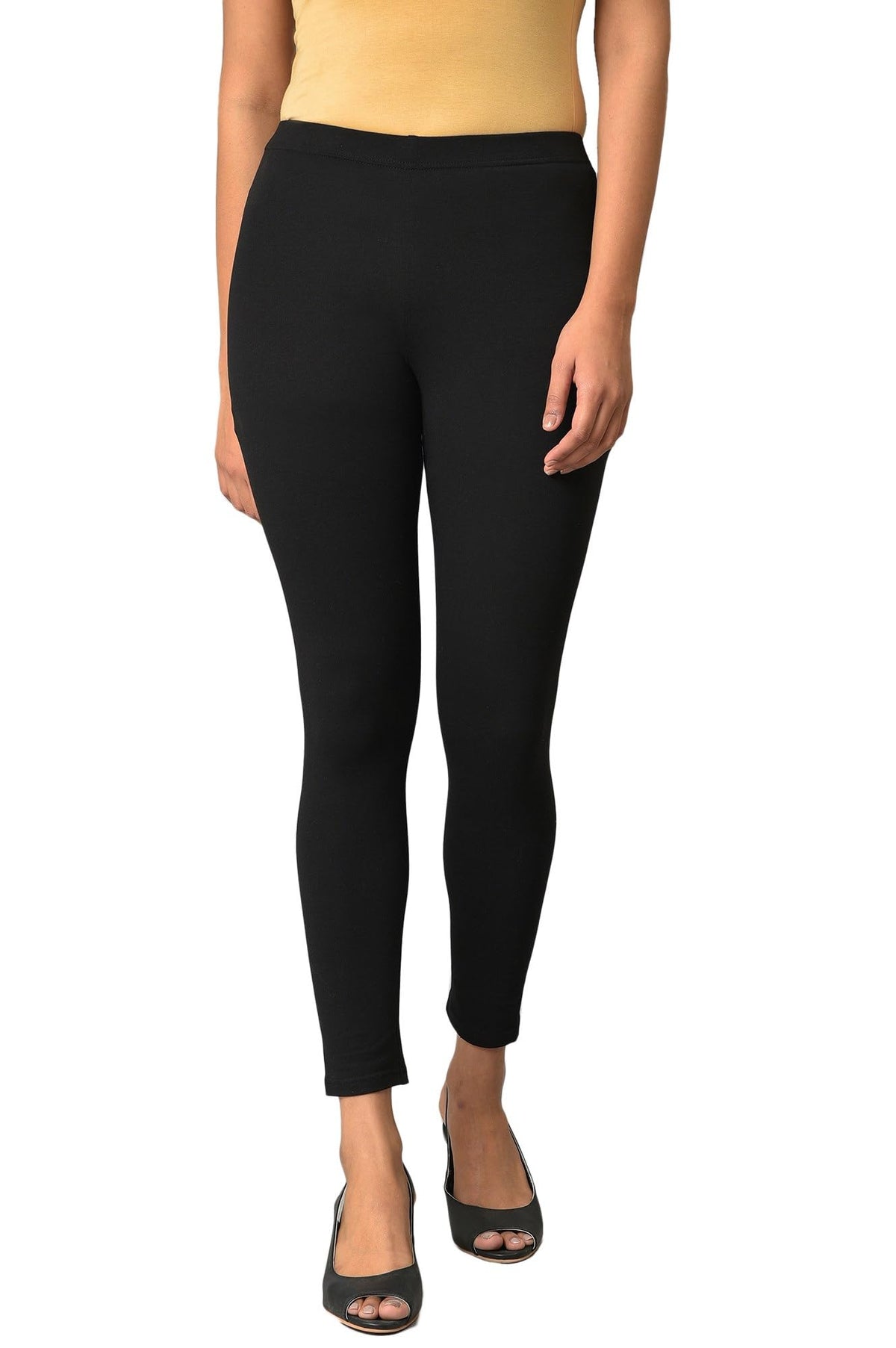 Aurelia Cotton Lycra Strechable Tights For Women | Calf Length Leggings For Women | Cotton Leggings For Women | Lycra Leggings F