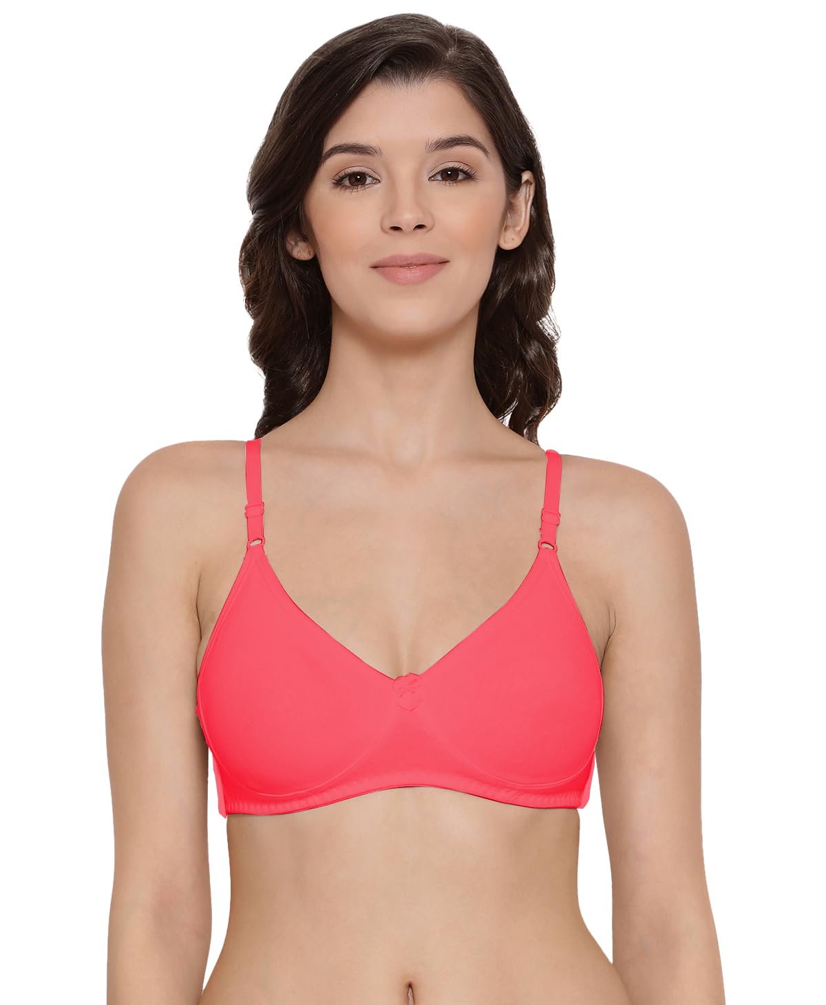 Lyra WomenS Cotton Non Padded Wire Free Seamless Bra Peach Blossom