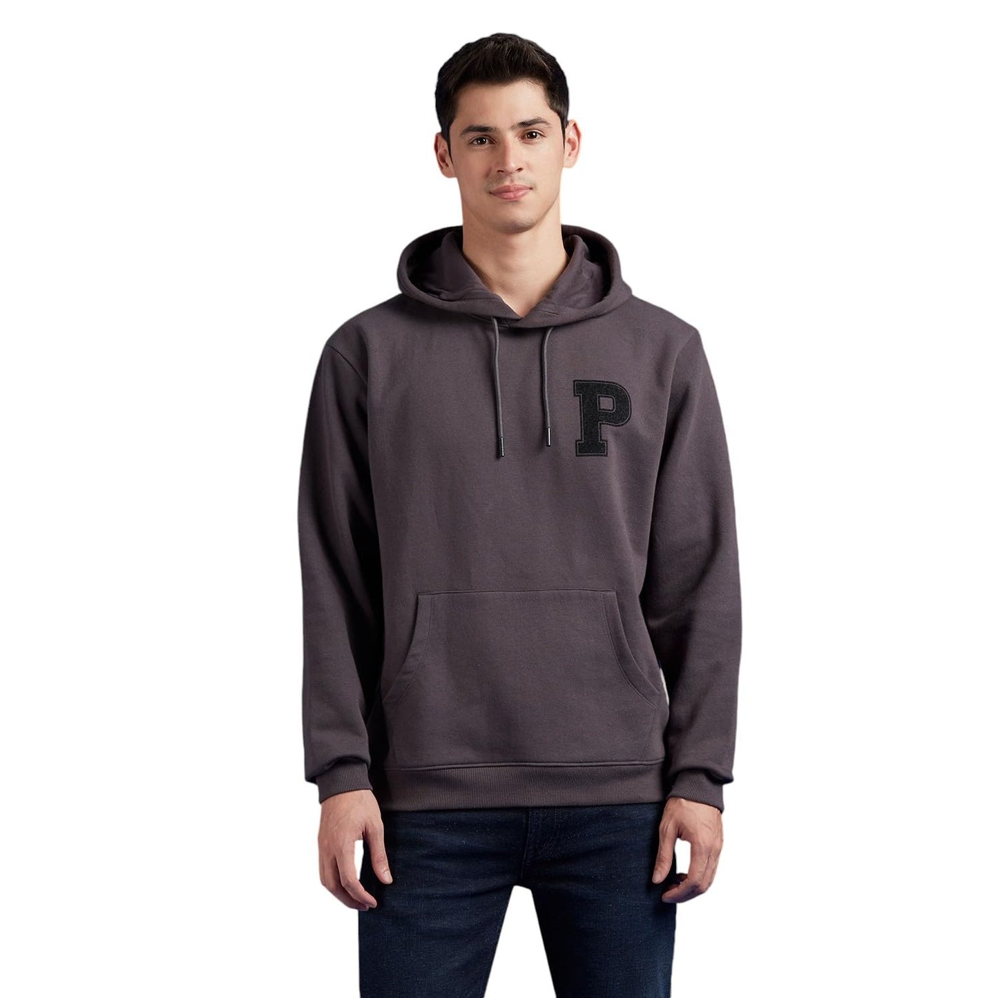 Pepe Jeans Grey Back Print Full Sleeve Oversized Sweatshirt