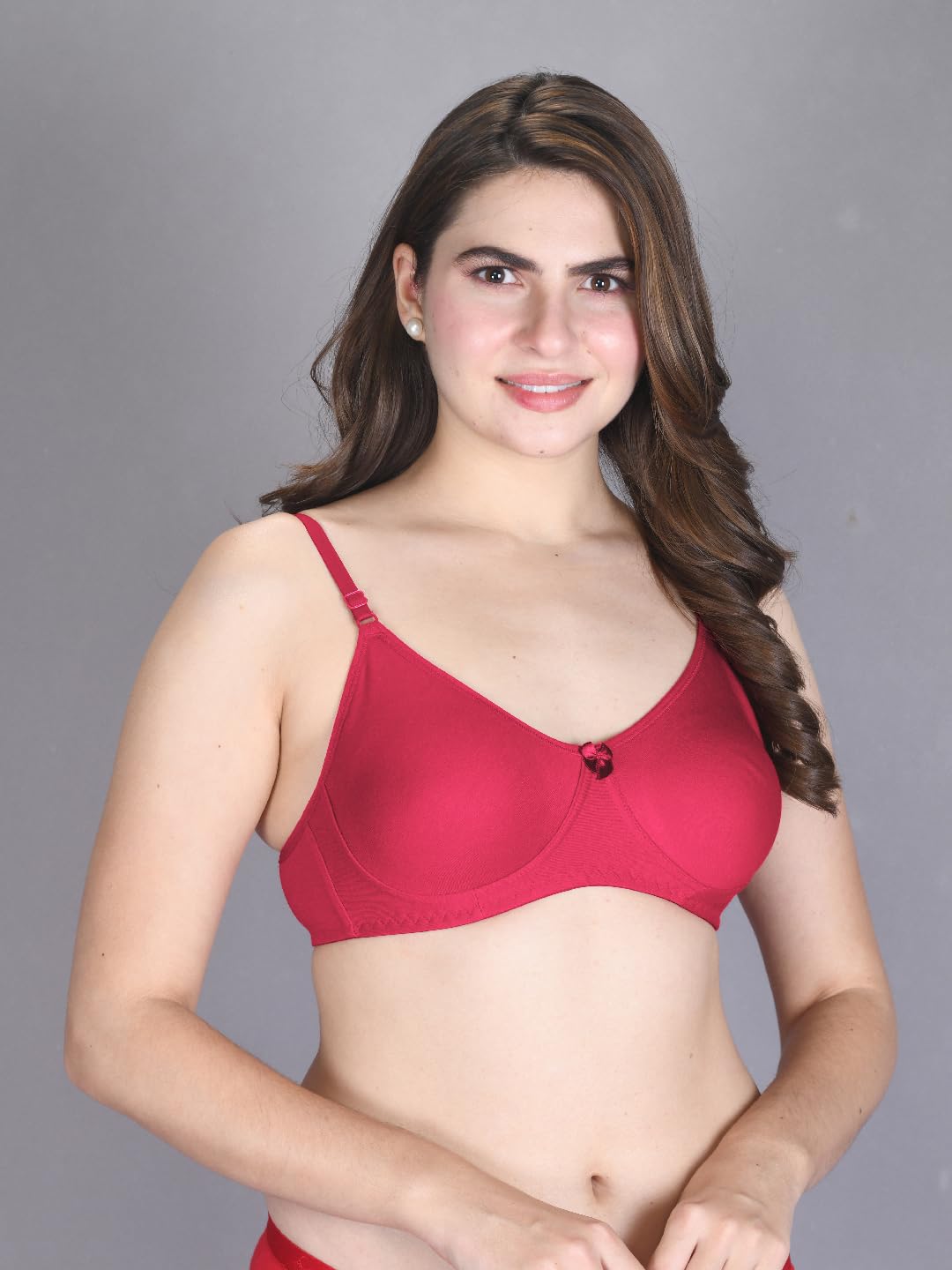 Lux Venus Comfortable Tees Bra With Adjustable Strap Fuschia