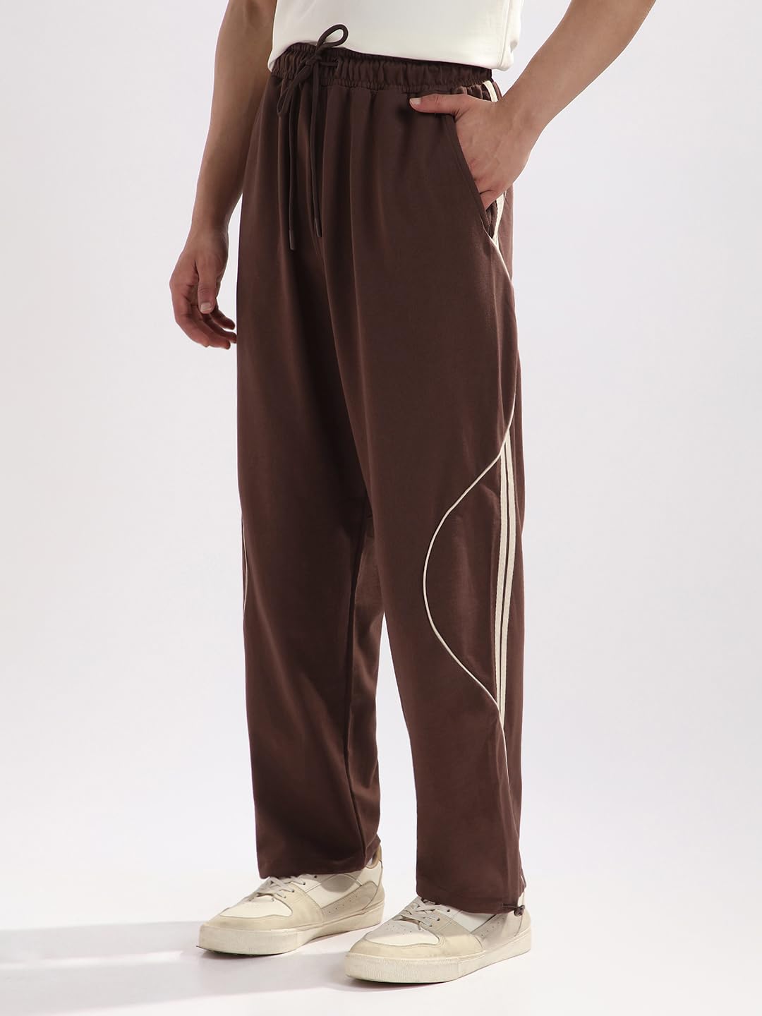 Nobero MenS Loose Sweatpants (1M-Bwjg-R0197_Brown