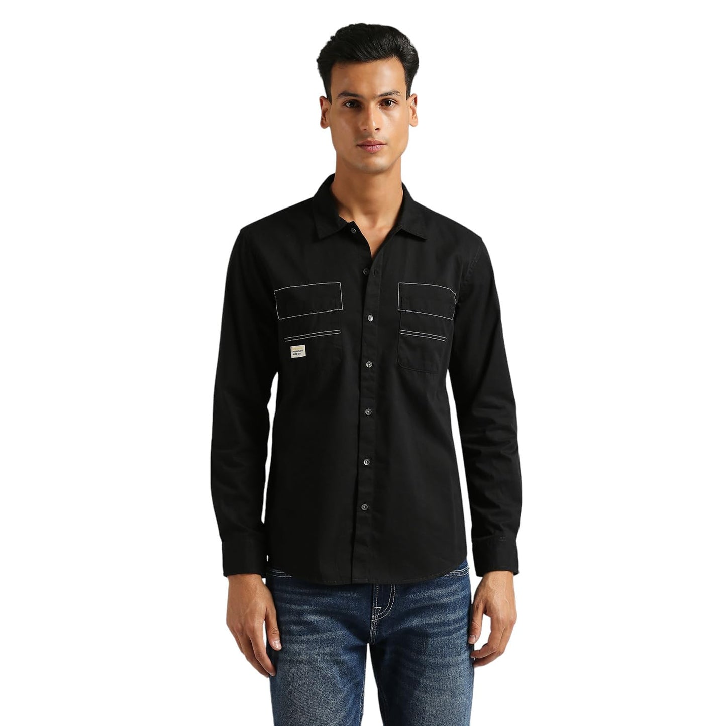 Pepe Jeans Stephen Sr Solid Twill Shirt Black