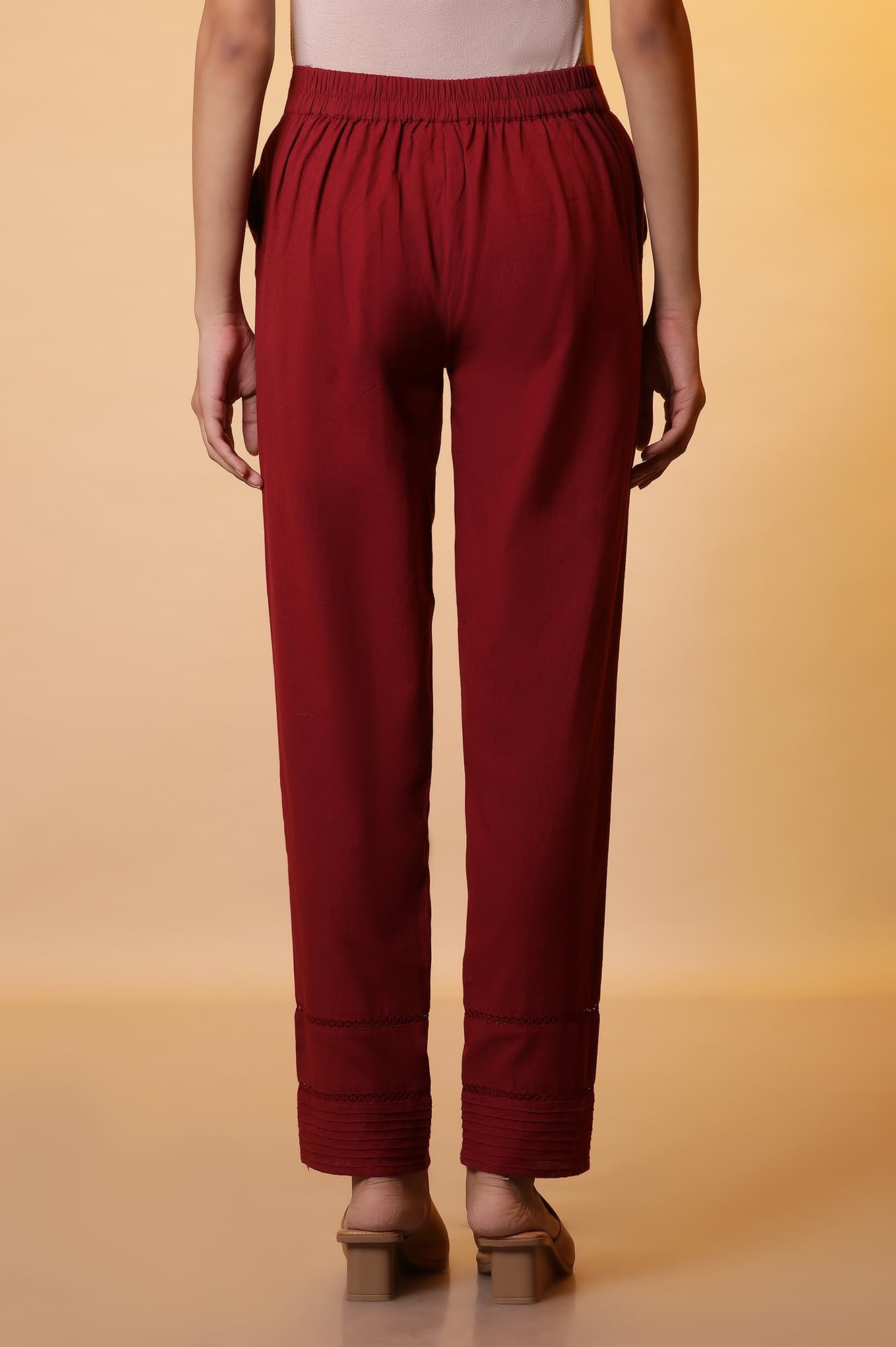 Aurelia Womens Slim Trousers (24FEA60313_Maroon