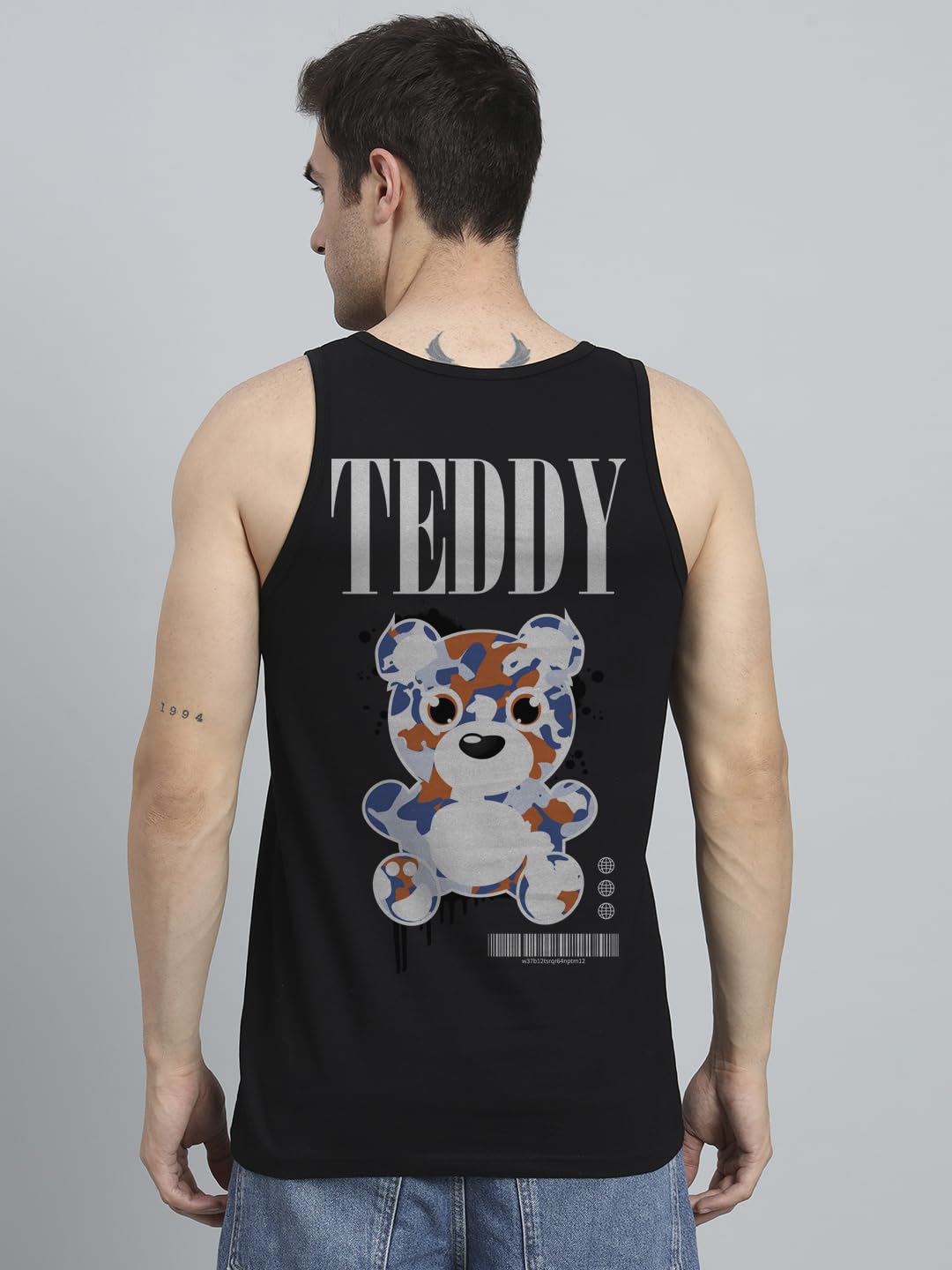 Peppyzone Mens Regular Fit Vest (TT-Teddy36FB40FB_Black