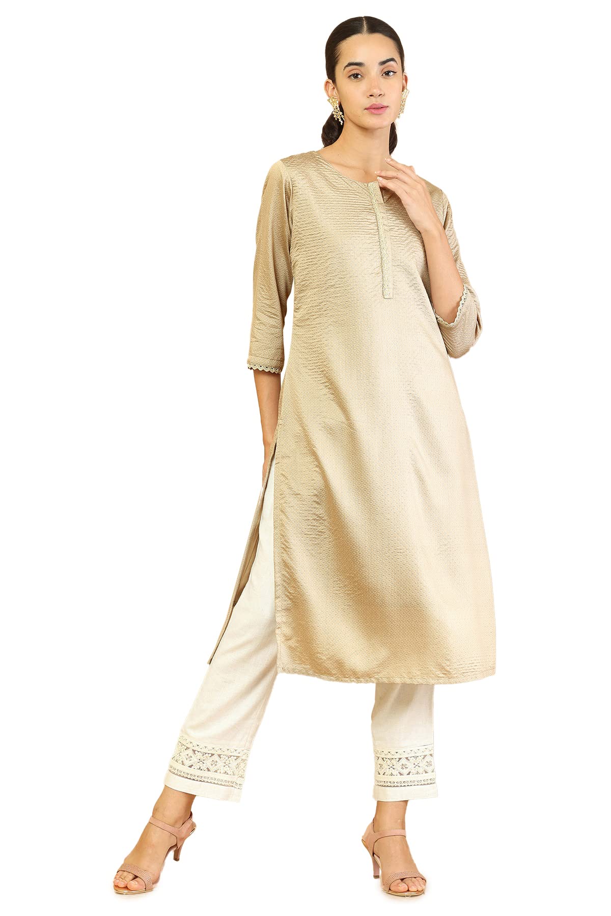 Soch Women Blue Solid Kurta