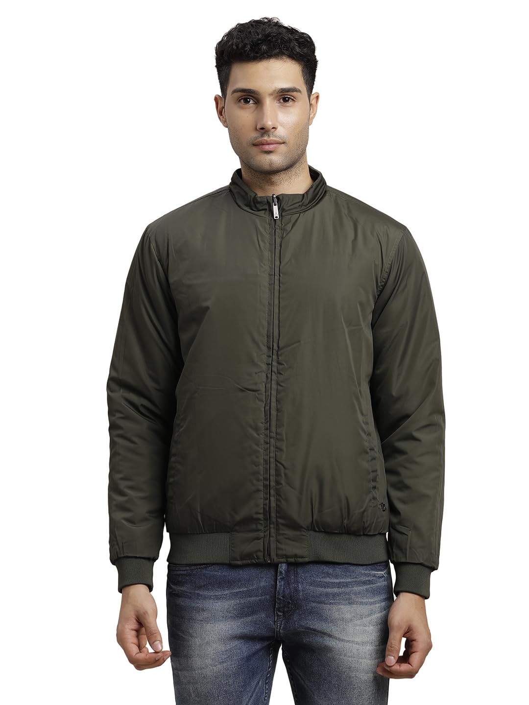 Turtle Men Polyster Solid Regular Fit Full Sleeve Navy & Green Reversible Windcheater Jacket