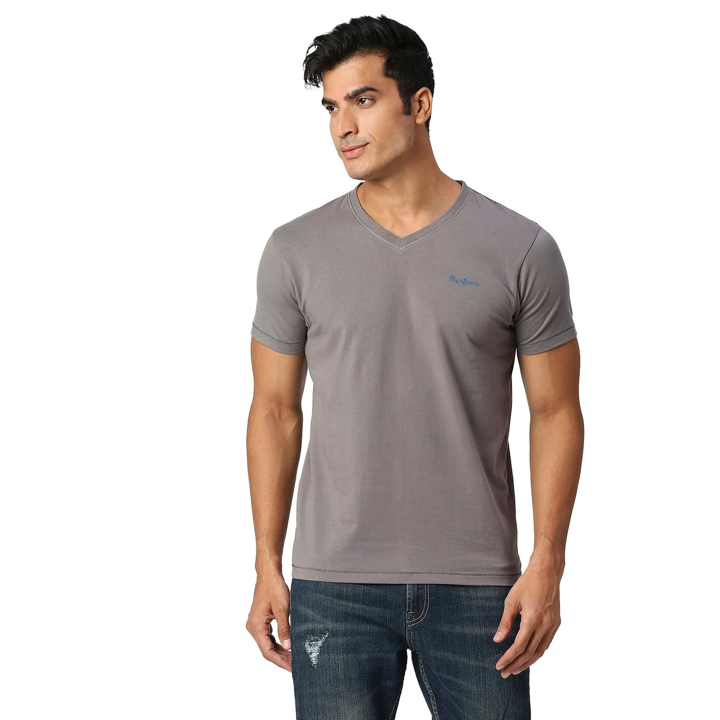 Pepe Jeans MenS Slim Fit Solid T-Shirts