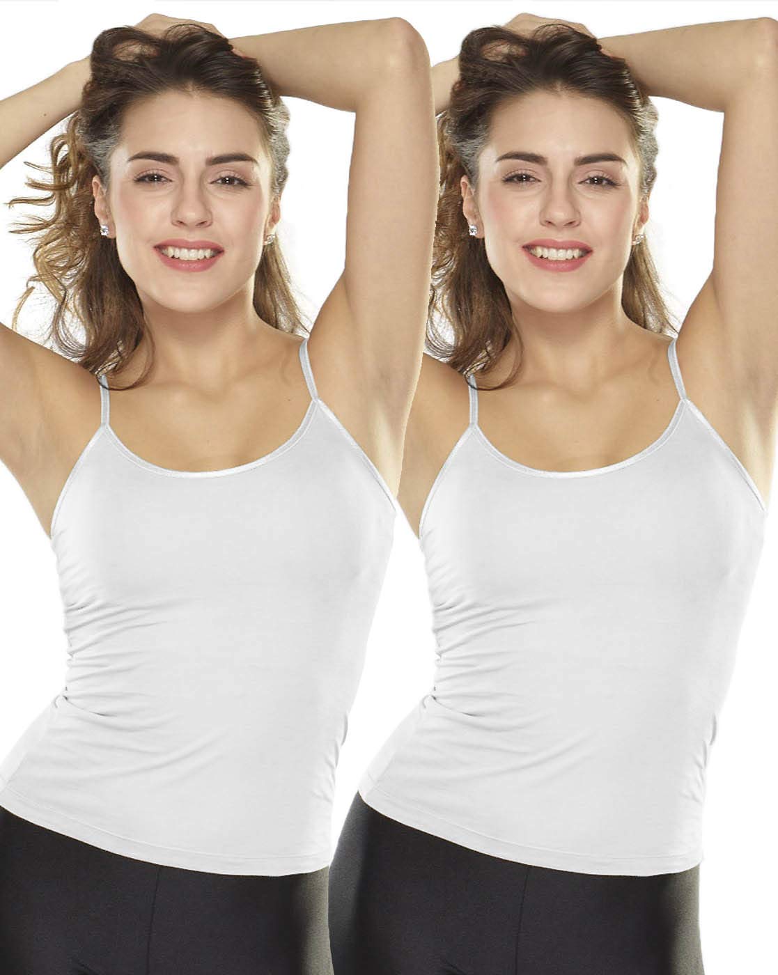 Lyra Women Pack Of 2 Camisoles White