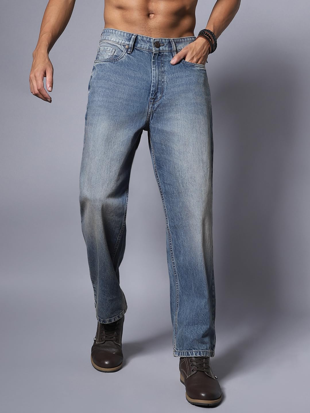 High Star MenS Relaxed Jeans (Hsmjns2054_Blue1 Blue