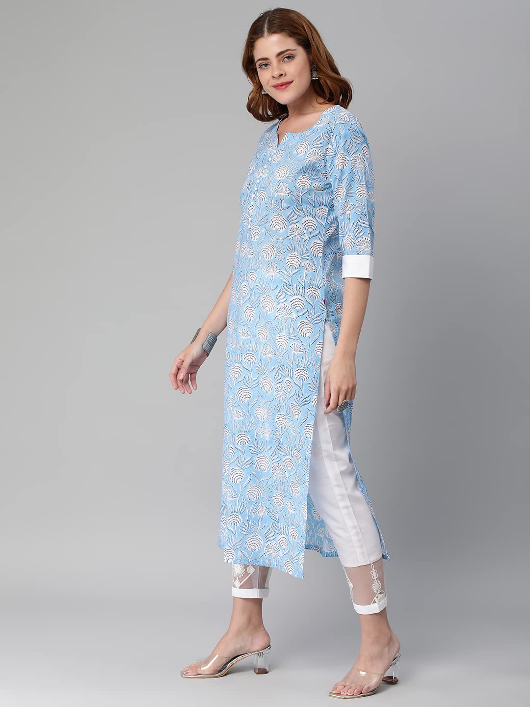 ANNI DESIGNER Women's Cotton Printed Kurta & Pant
