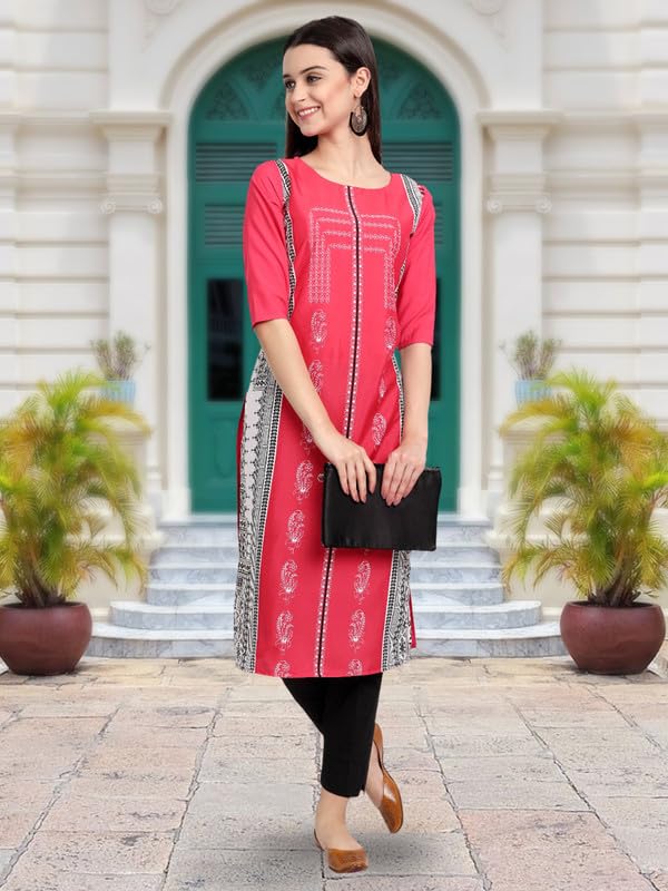 Tee Projekt Printed Crepe Kurti For Women Ll Modern Kurtis: For The Trendy You (Pack Of 6)