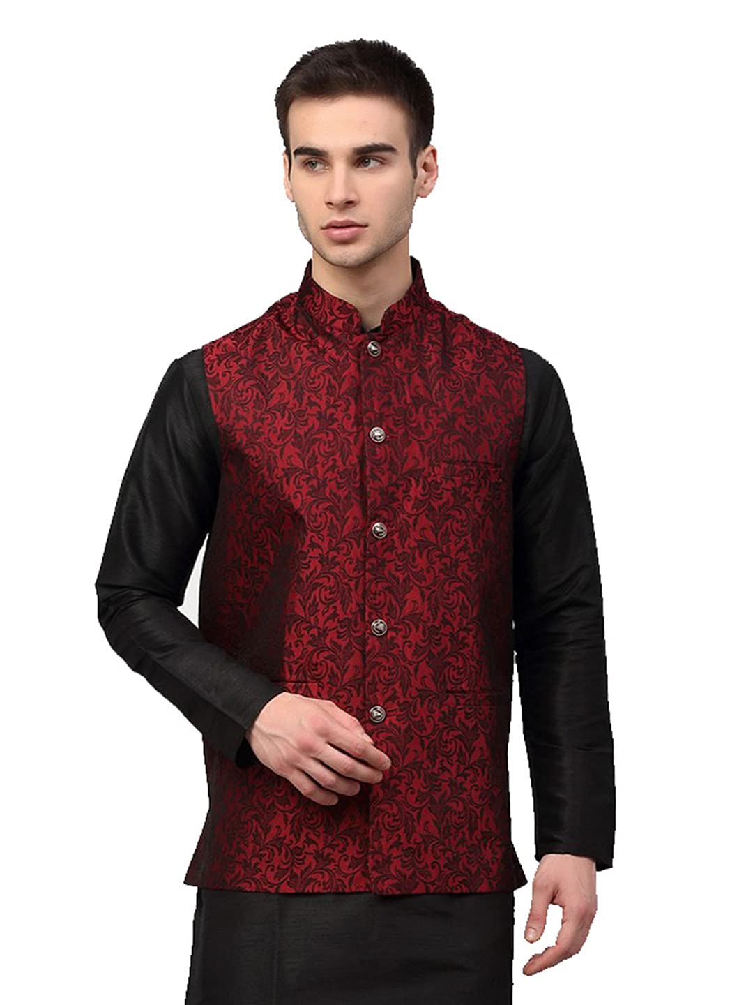 Jompers Mens Woven Design Waistcoat