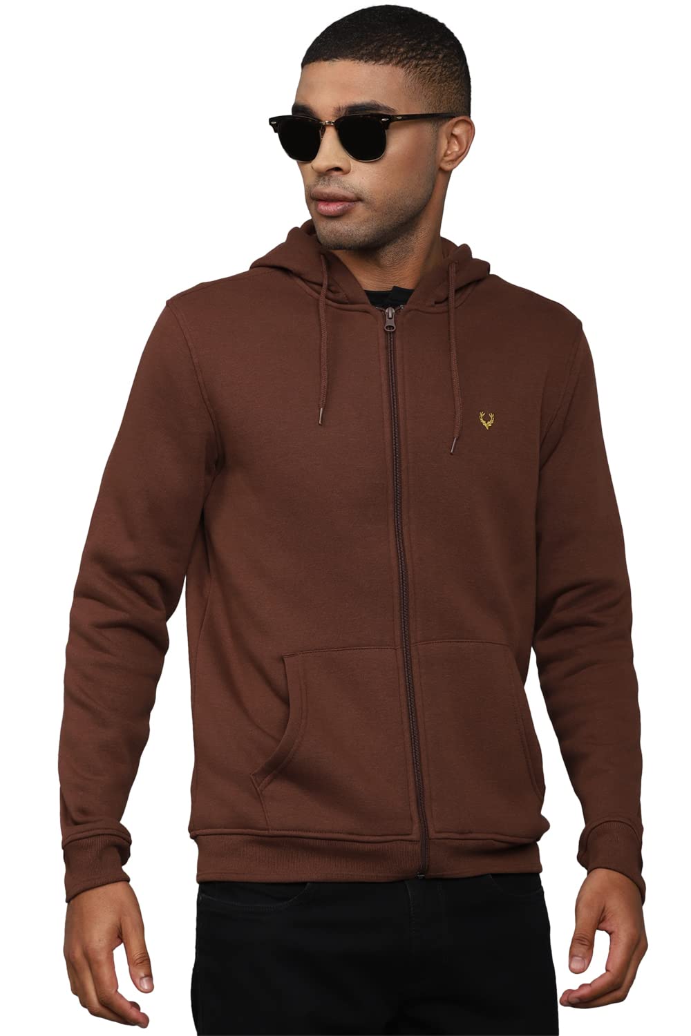 Allen Solly Men Casual Full Sleeve Hooded Hoodie