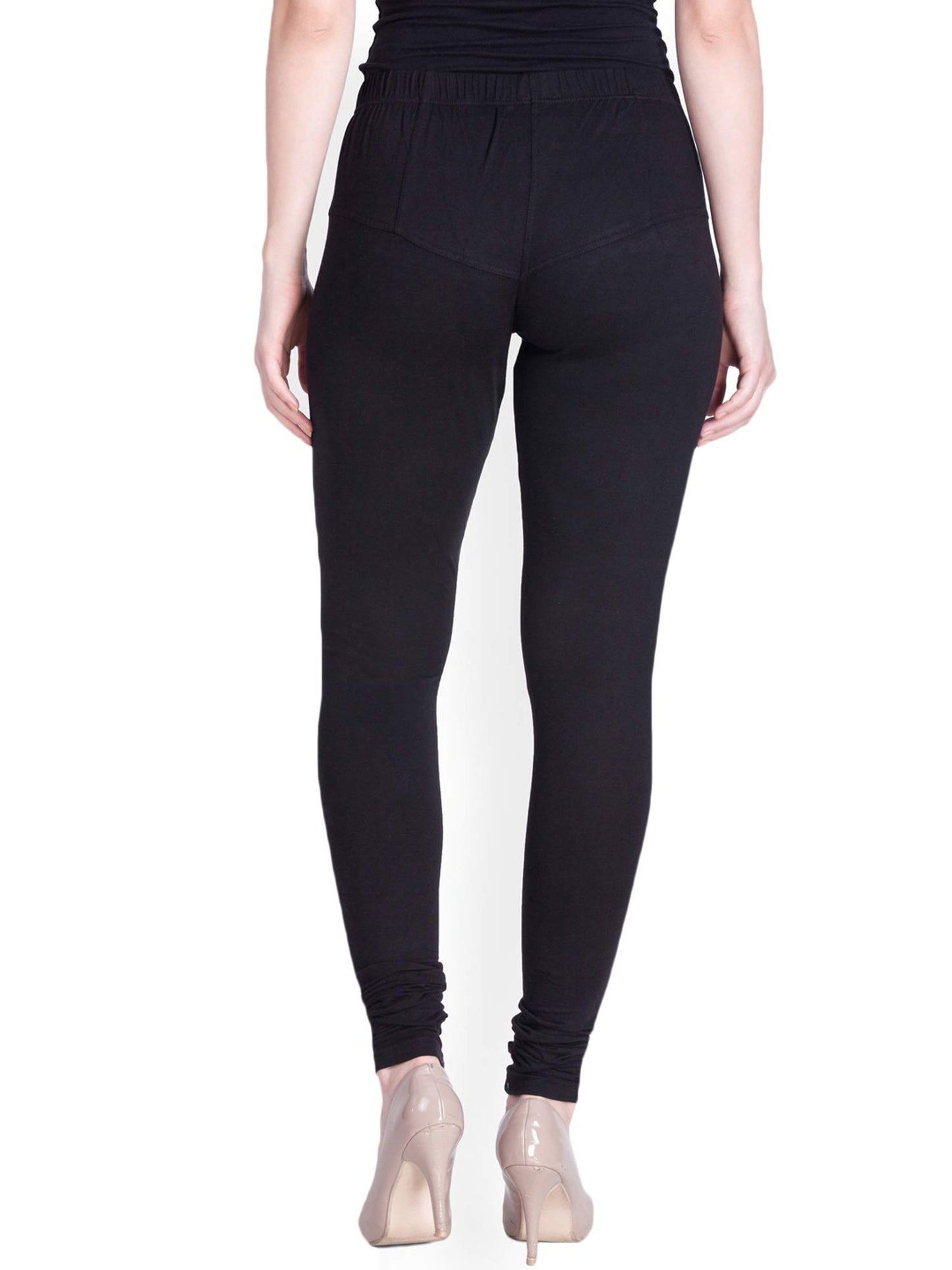 Lyra Women Solid Premium Cotton Churidar Leggings | Mid-Waist | Fashionwear