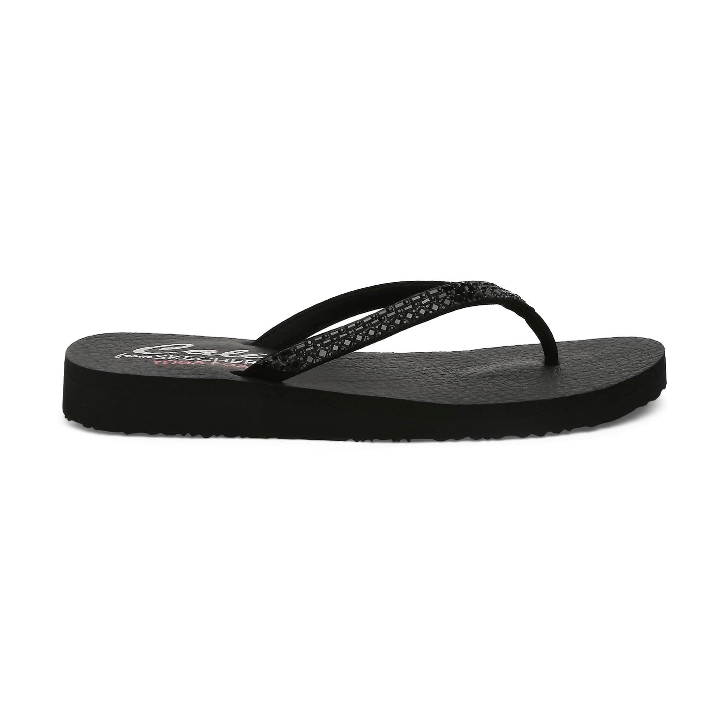 Skechers Women Meditation Shine Away Vegan Soft Smooth Nubuck Textured Sandals & Floaters