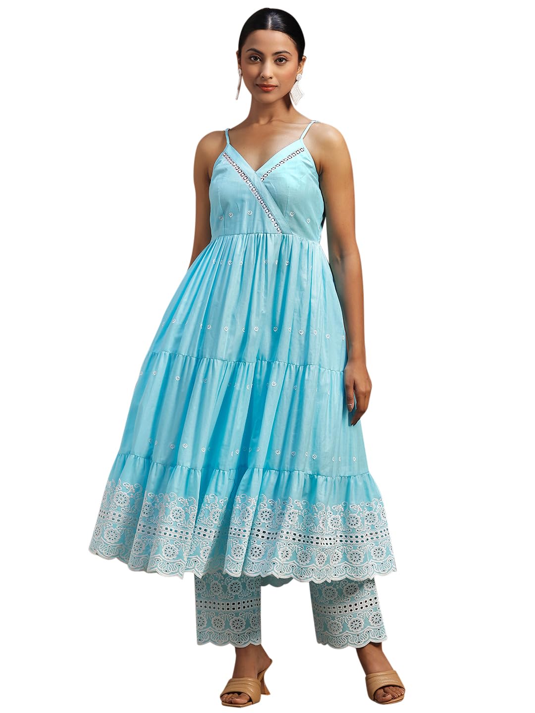 Libas WomenS Cotton Kurta Sets (35929_Blue