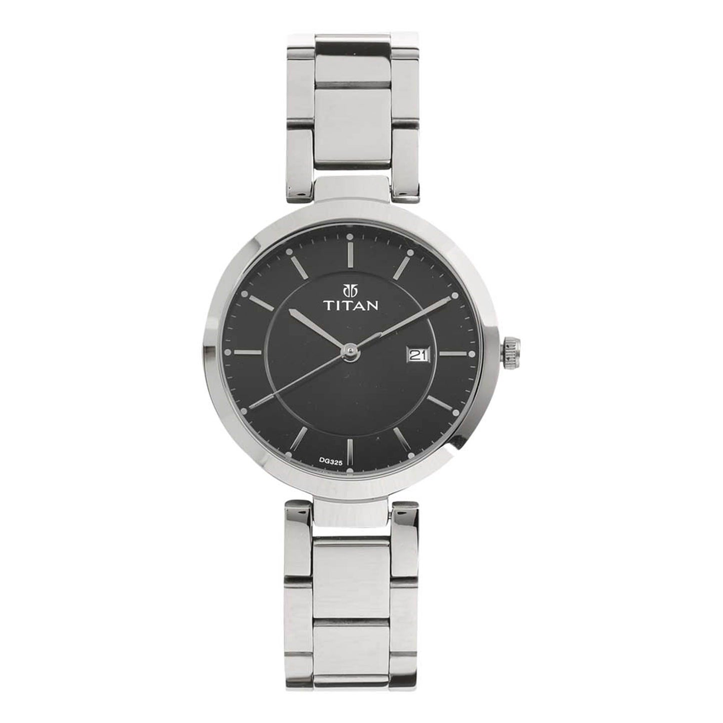 Titan WomenS Contemporary Chronograph, Multi Function, Work Wear,Gold, Silver Metal, Leather Strap, Mineral Crystal, Quartz, Analog, Water Resistant Wrist Watch