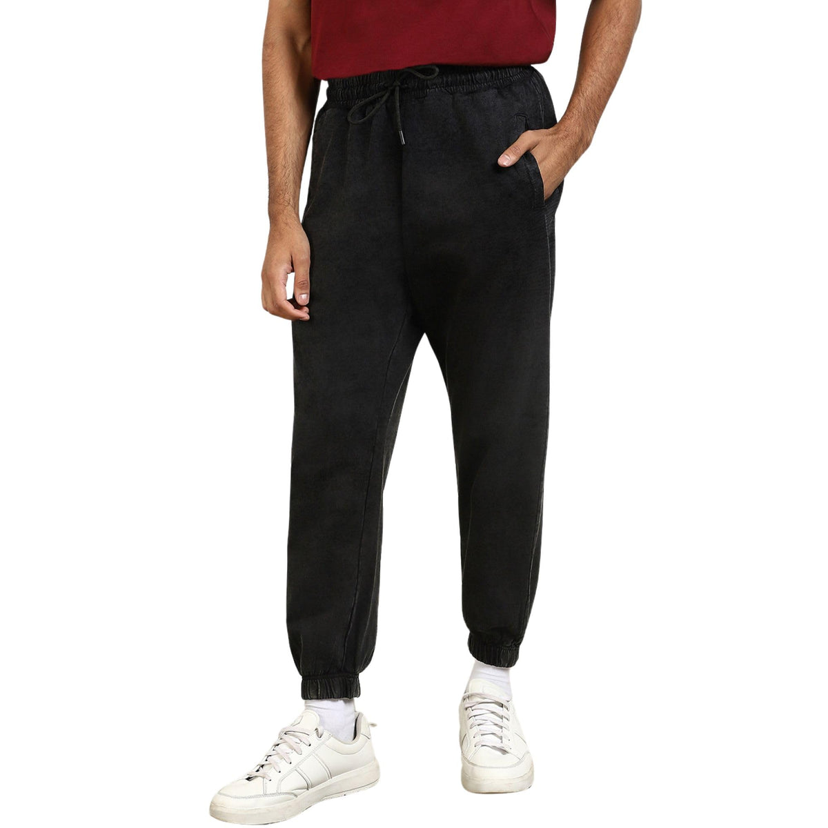 Nobero MenS Loose Track Pants (1M-Bwjg-R0138-Og_Black
