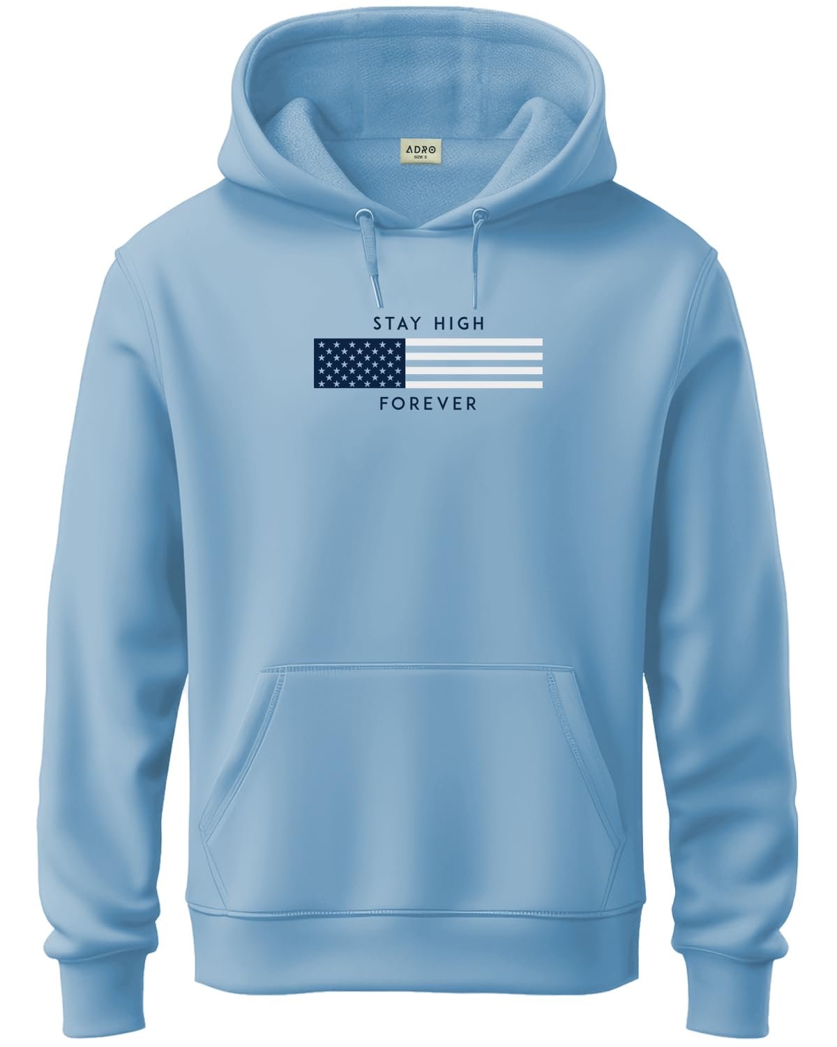 ADRO Hoodies for Men, Printed Regular Fit Cotton Hoodie Sweatshirt, H24