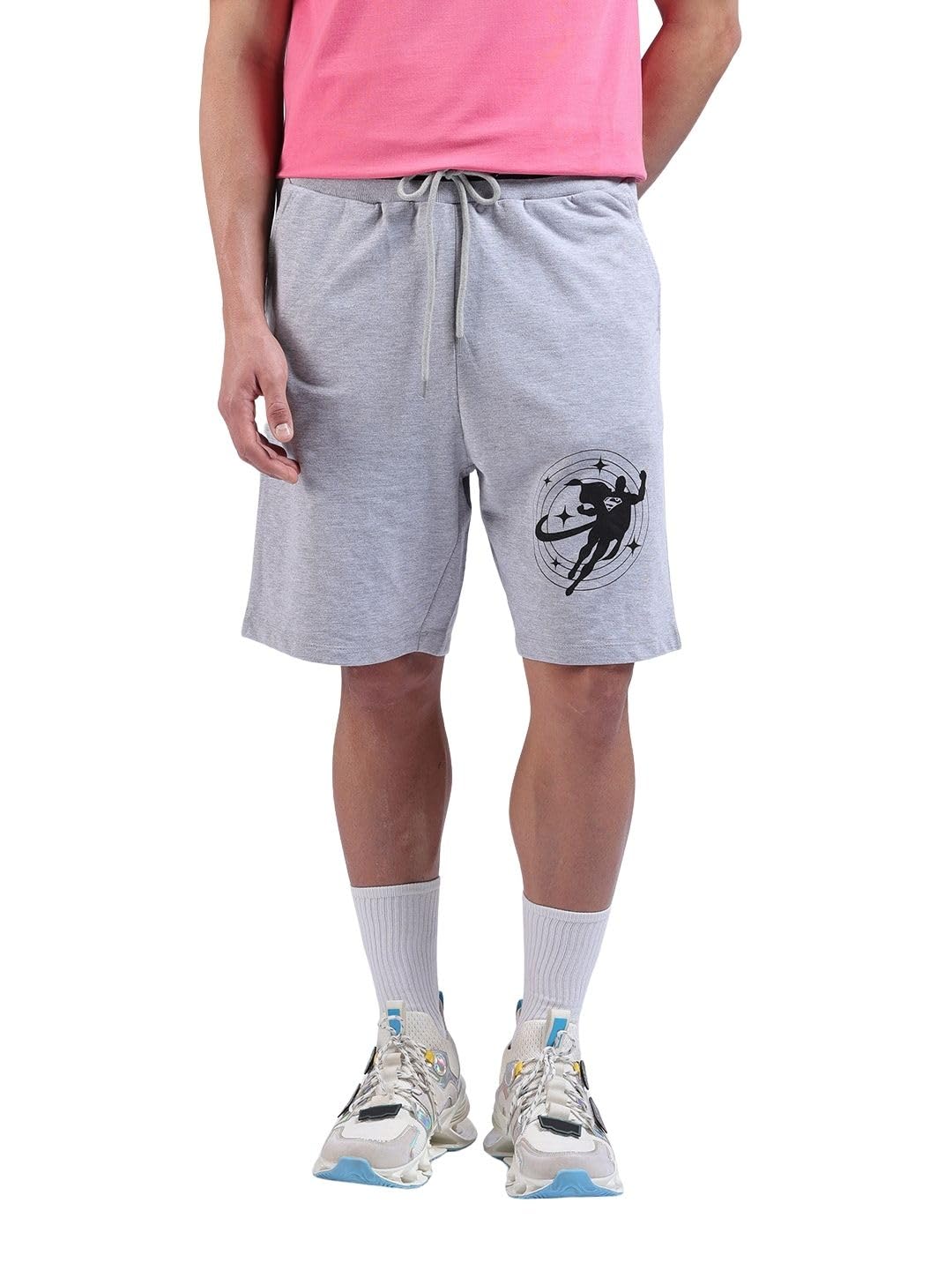 The Indian Garage Co Mens Warner Bros. Collection Oversized Superman Shorts