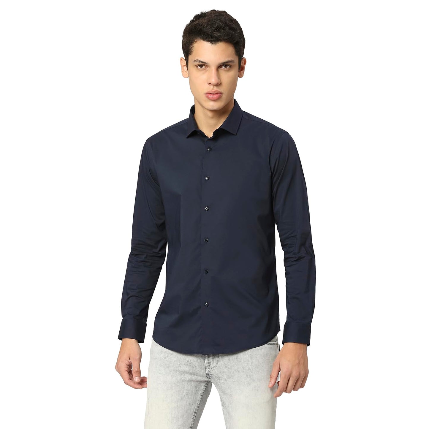 Pepe Jeans MenS Regular Fit Shirt (Pm308174595M_Navy