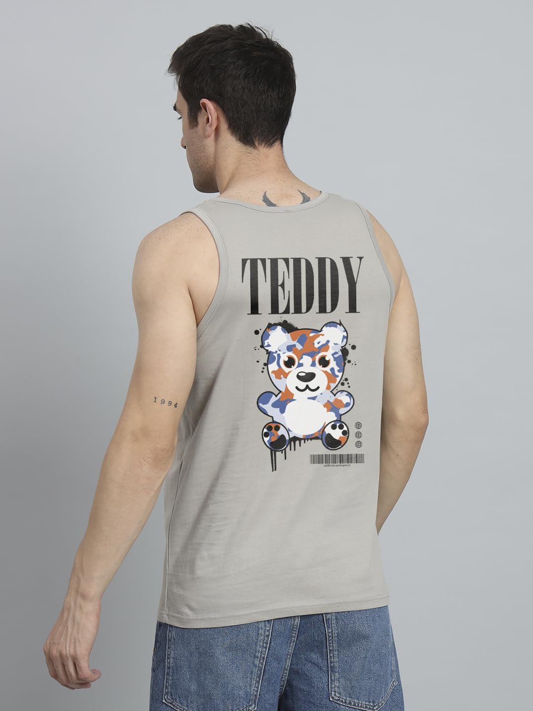 Peppyzone Mens Regular Fit Vest (TT-Teddy36FB40FB_Grey