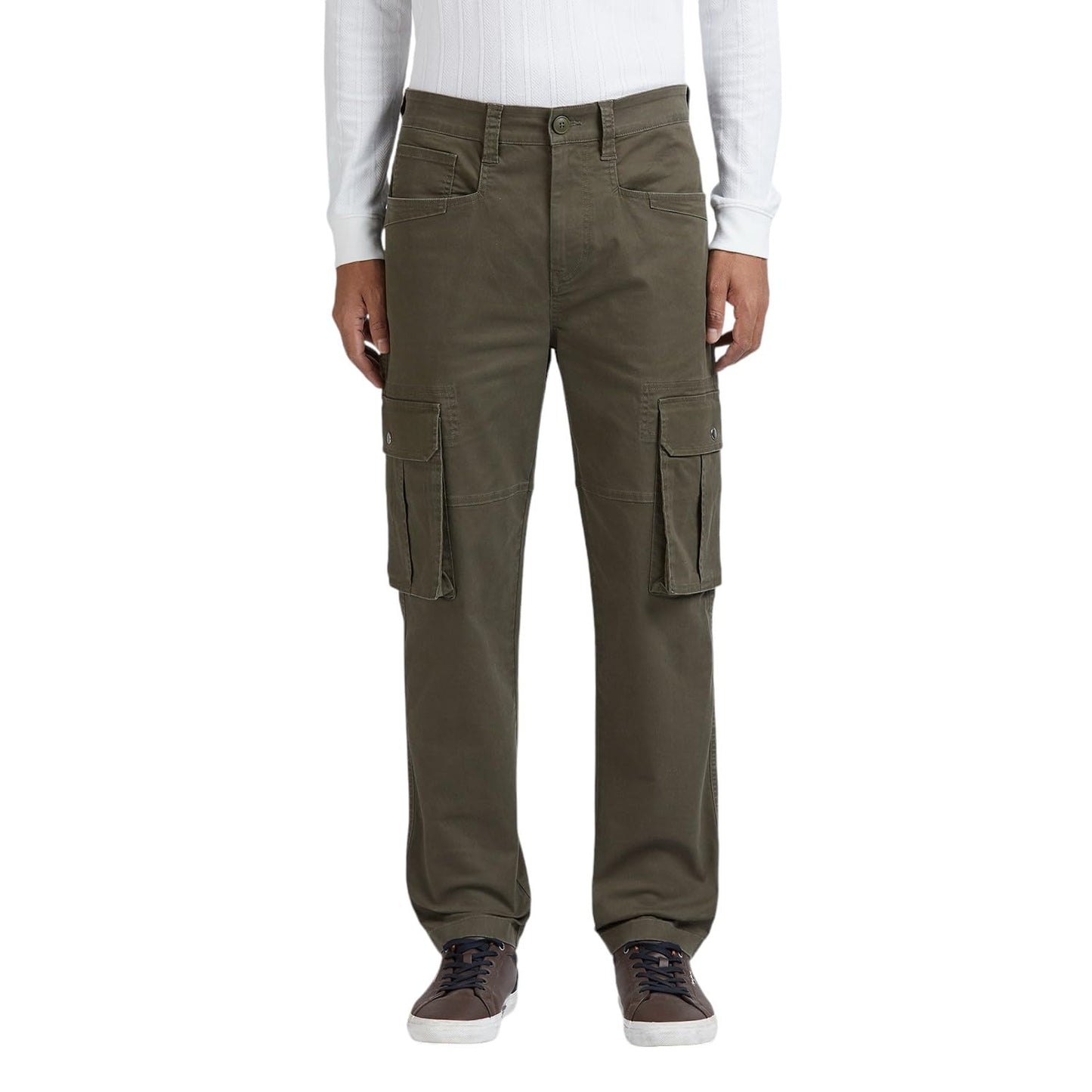 Pepe Jeans Olive Mid Waist Overdyed Cargo