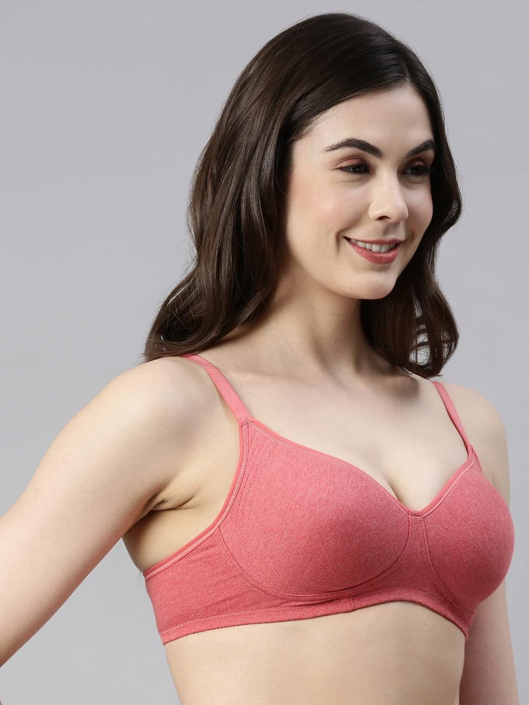 Enamor A042 Side Support Shaper Stretch Cotton Everyday Bra - Non-Padded, Wire-Free & High Coverage