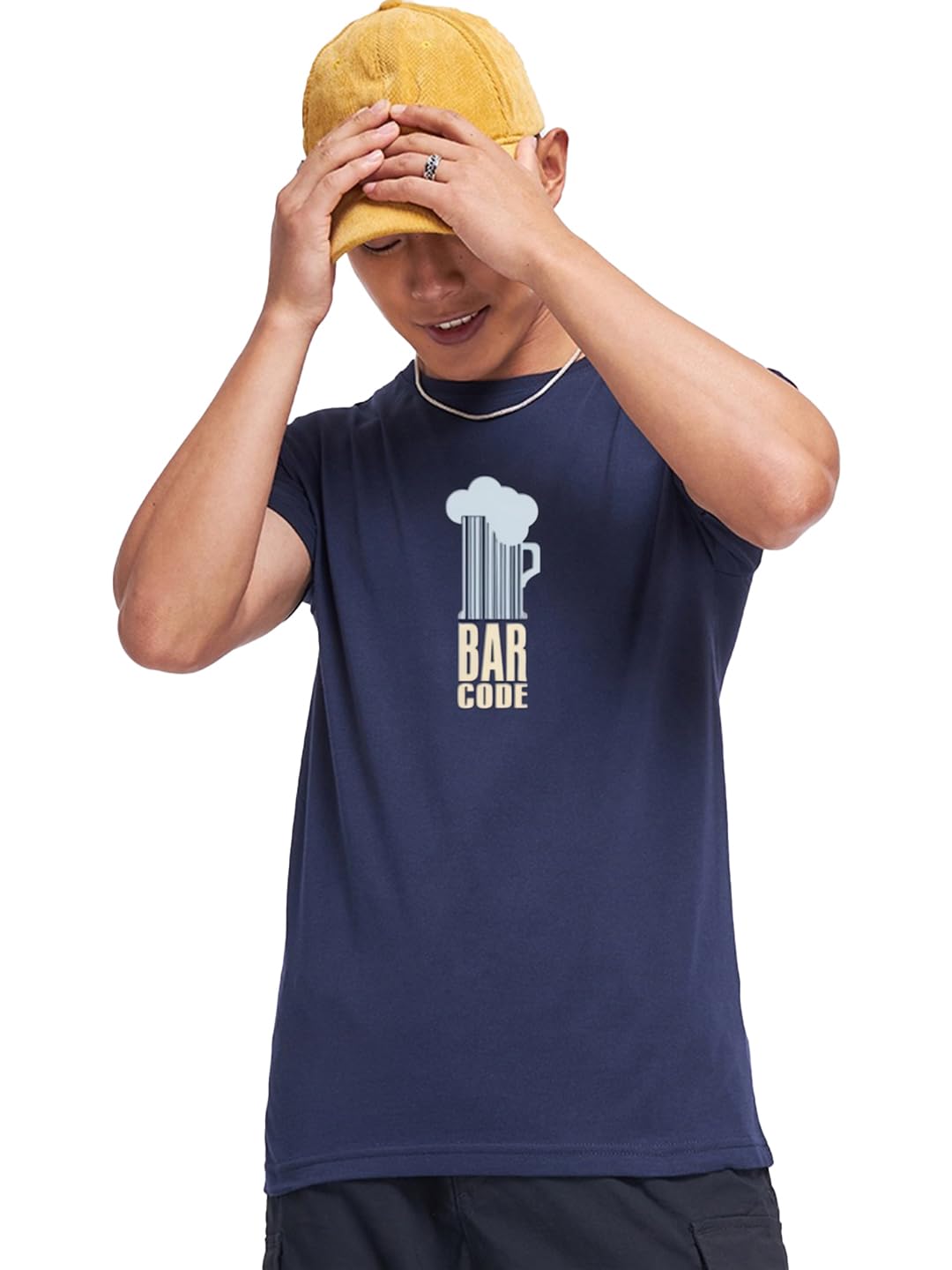 Bewakoof Mens Graphic Print Regular Fit Half Sleeve Round Neck Pure Cotton T-Shirt_684879_T-Shirt_S