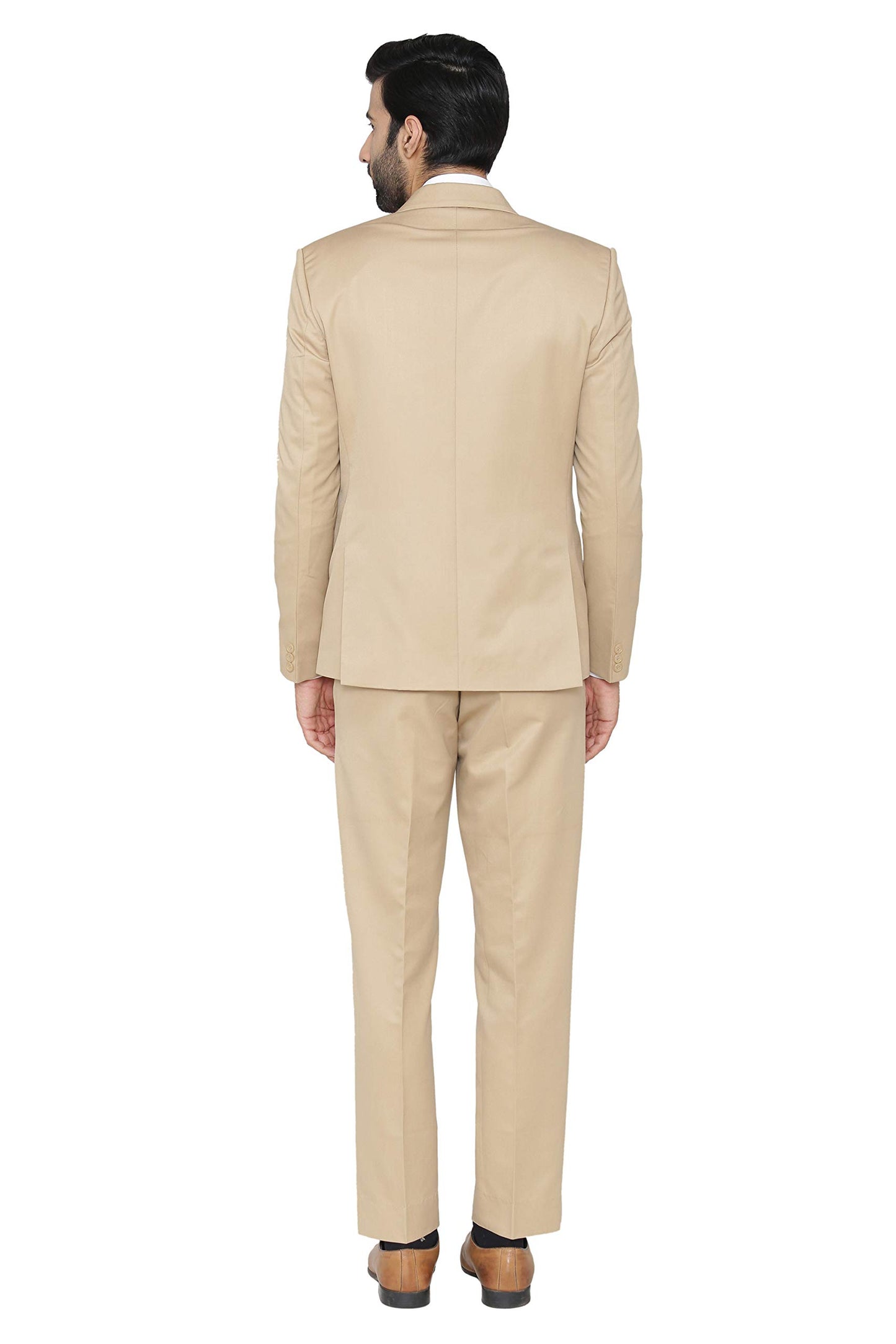 WINTAGE Mens Polyester Cotton and Evening 2 Pc Suit : Beige