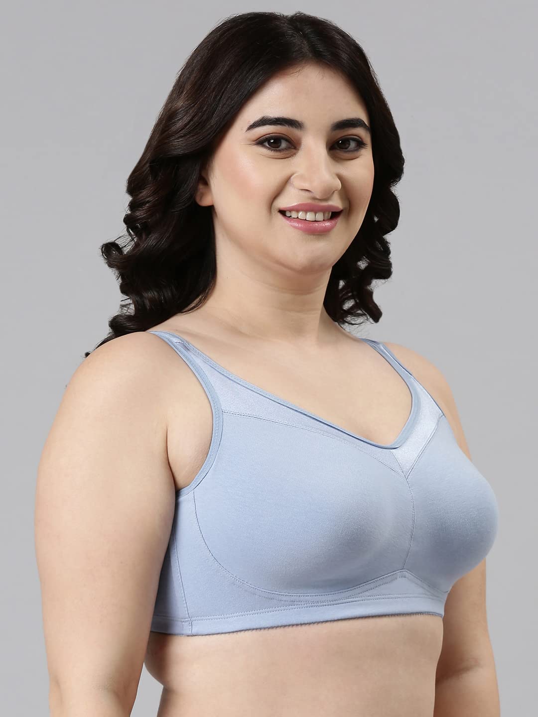 Enamor A112 Smooth Super Lift Classic Full Support Bra - Stretch Cotton, Non-Padded, Wirefree & Full Coverage