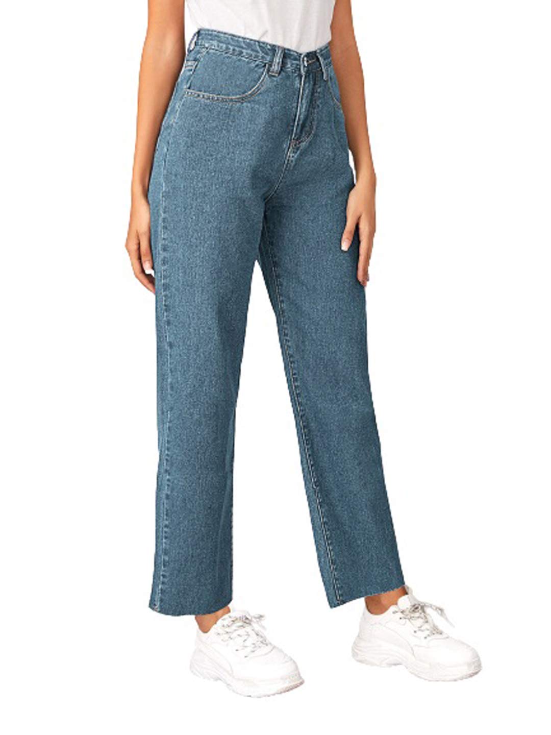 KOTTY Women High Rise Cotton Lycra Blend Ankle Length Jeans