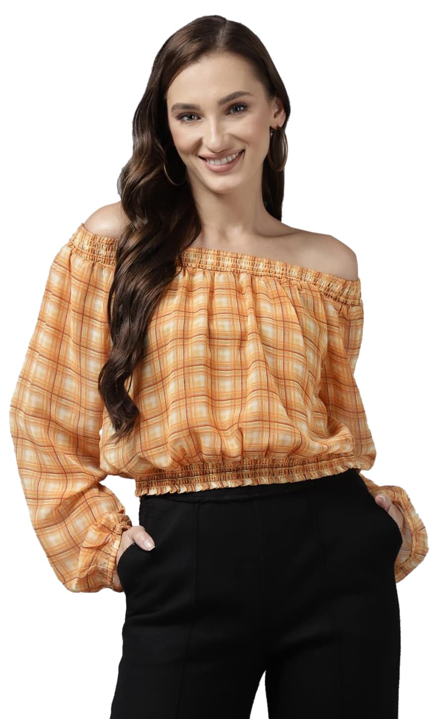 Aarika Women's Regular Fit Shirt (TP-W-M-12060_Yellow XL)