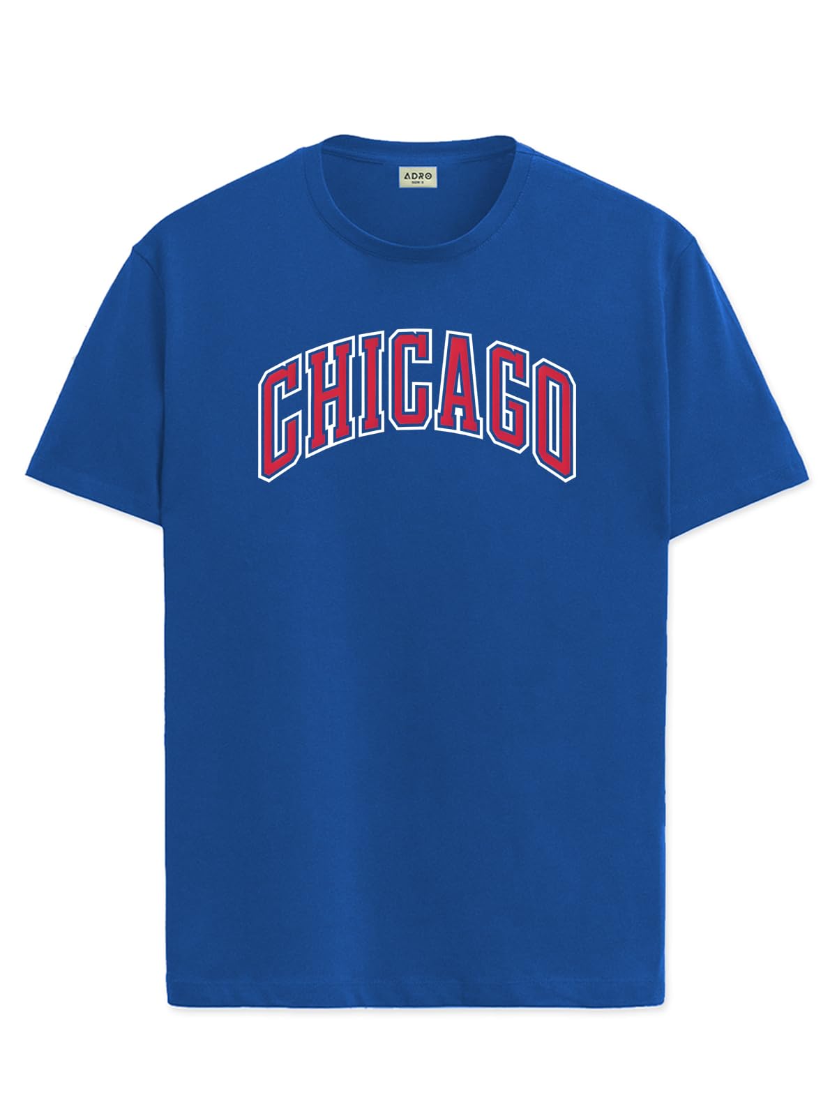 ADRO Mens T Shirt Urban Style Tshirt Printed with Chicago Design - HighQuality Cotton & Eye Catching Print Stylish T-Shirt for M