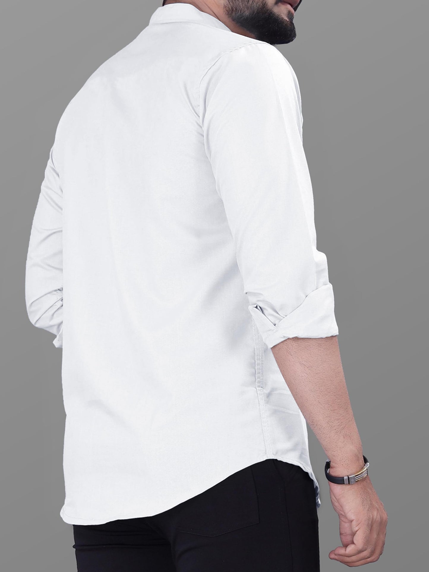 Noble Monk MenS Regular Fit Formal Shirt |Full Sleeve MenS Shirt White