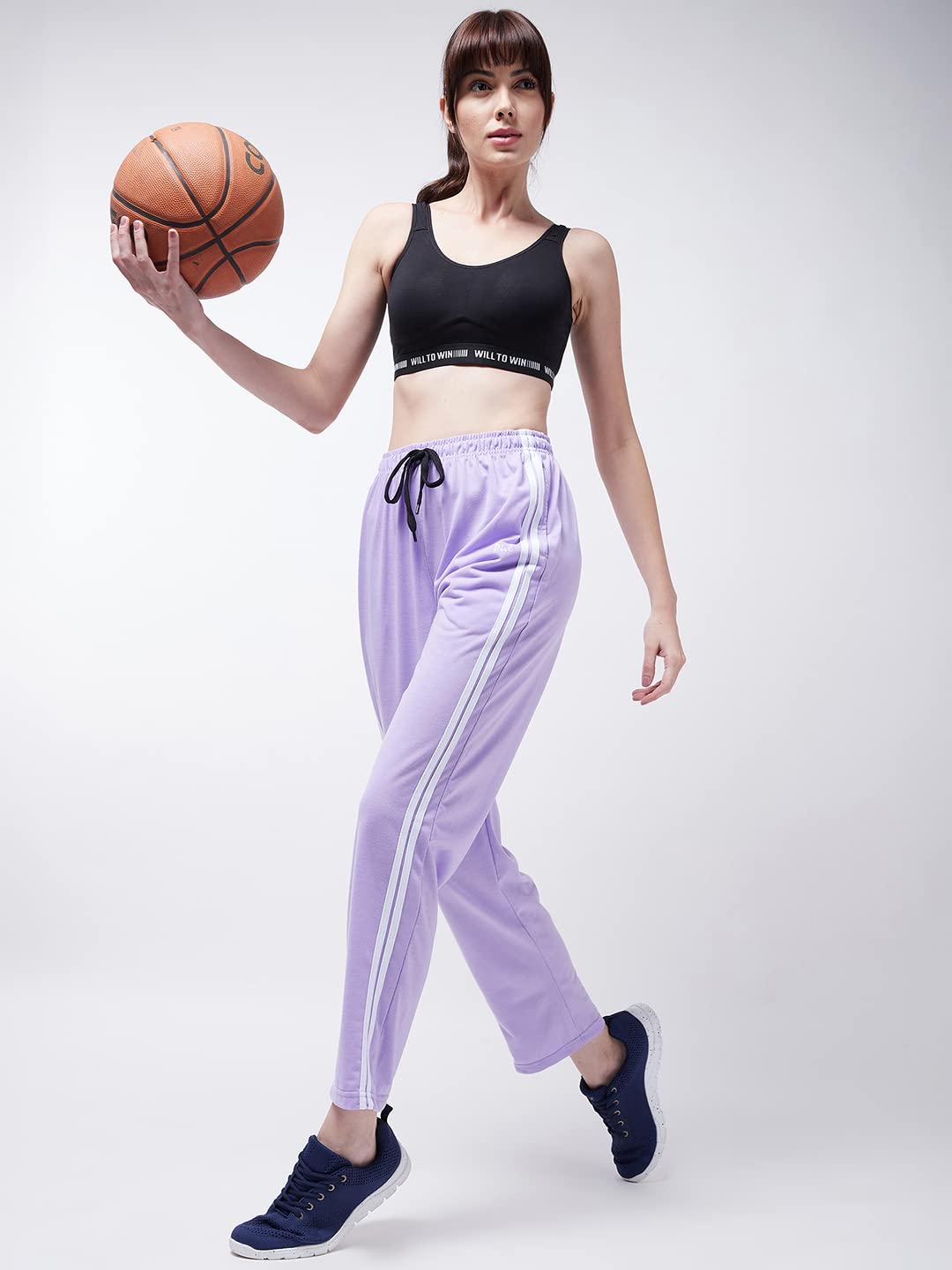 Pivl Striped Womens Lavender Track Pant