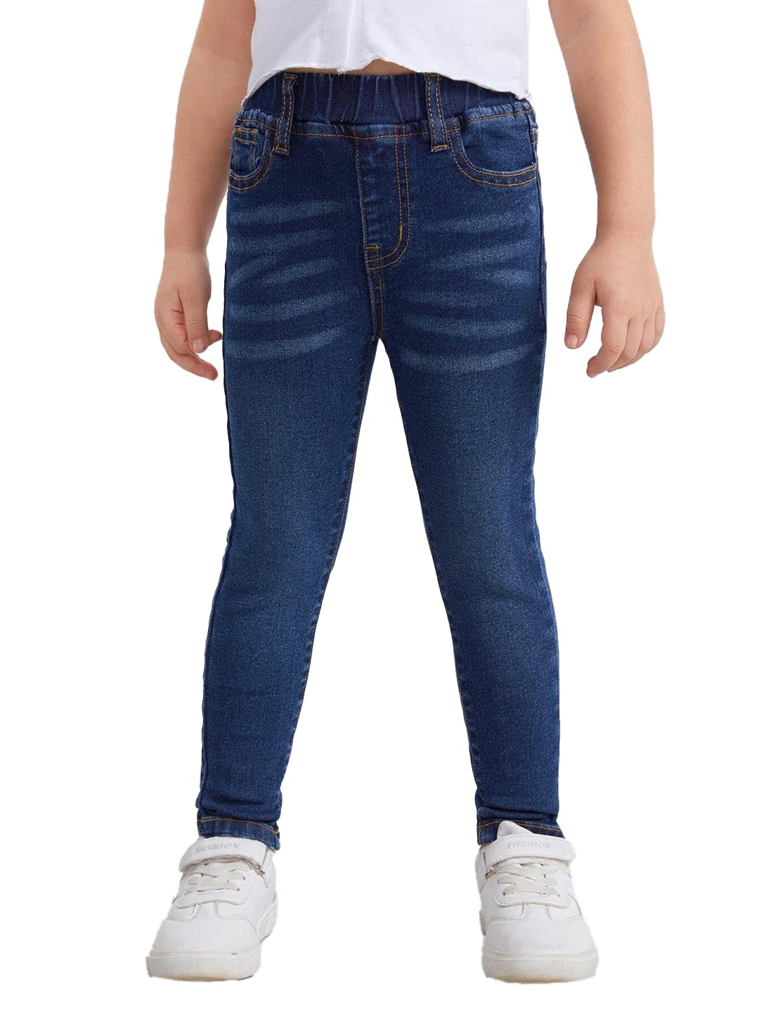 Kotty Girls Skinny Fit Solid Jeans Oxford Blue